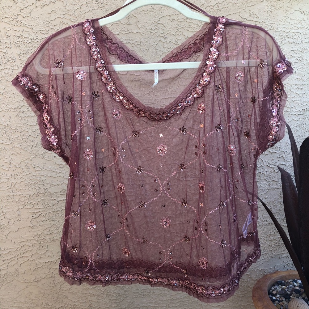 Free People Sheer Blouse